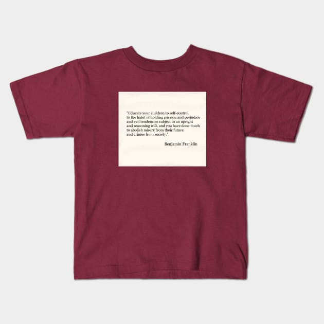 Famous Quotes Collection 14 Kids T-Shirt by ALifeSavored